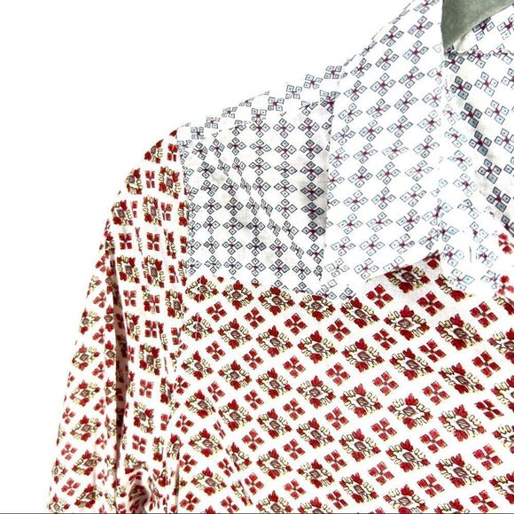 SECEN Women’s Small Cotton Long Sleeve Blouse Western Boho Cowgirl Appeal - Picture 3 of 13